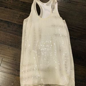 Club Monaco EUC cream sequin dress, size 8